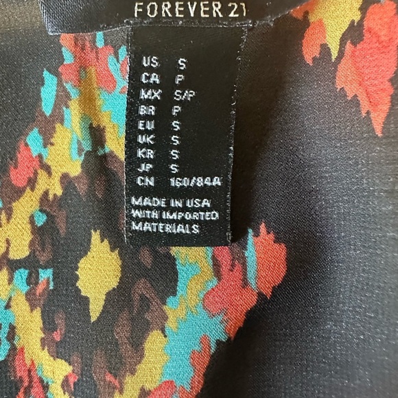 Forever 21 Black and Multicolor Patterned Dress - Picture 9 of 9